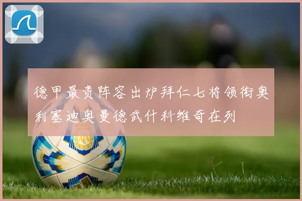 德甲最贵阵容出炉拜仁七将领衔奥利塞迪奥曼德武什科维奇在列